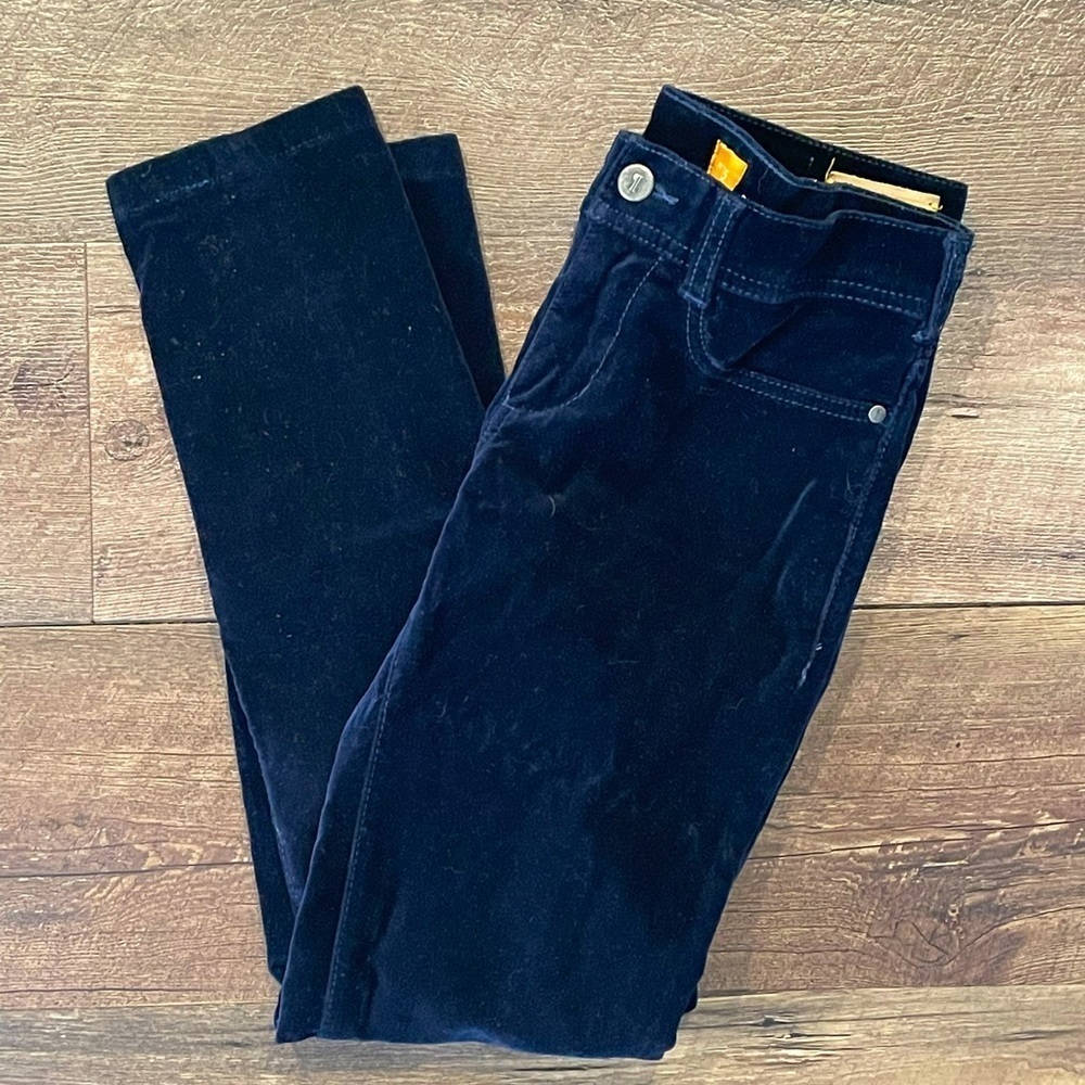 Anthropologie Pilcro and the Letterpress Navy Blue Velvet Pants Size 25